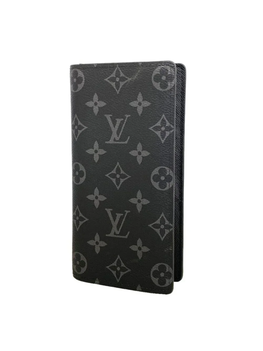 Louis Vuitton Wallet Monogram Eclipse Portefeuille Brazza Black